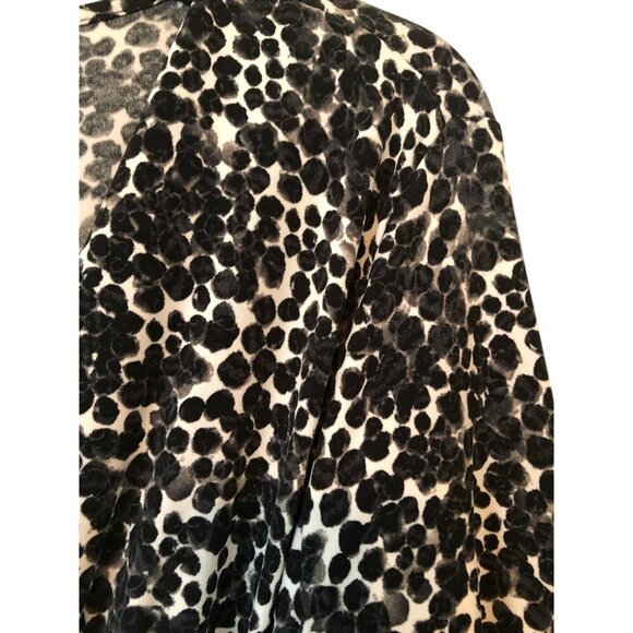 H&M NWT Black White Polka Dot Wrap Dress 3/4 Sleeve, Medium - Picture 4 of 5